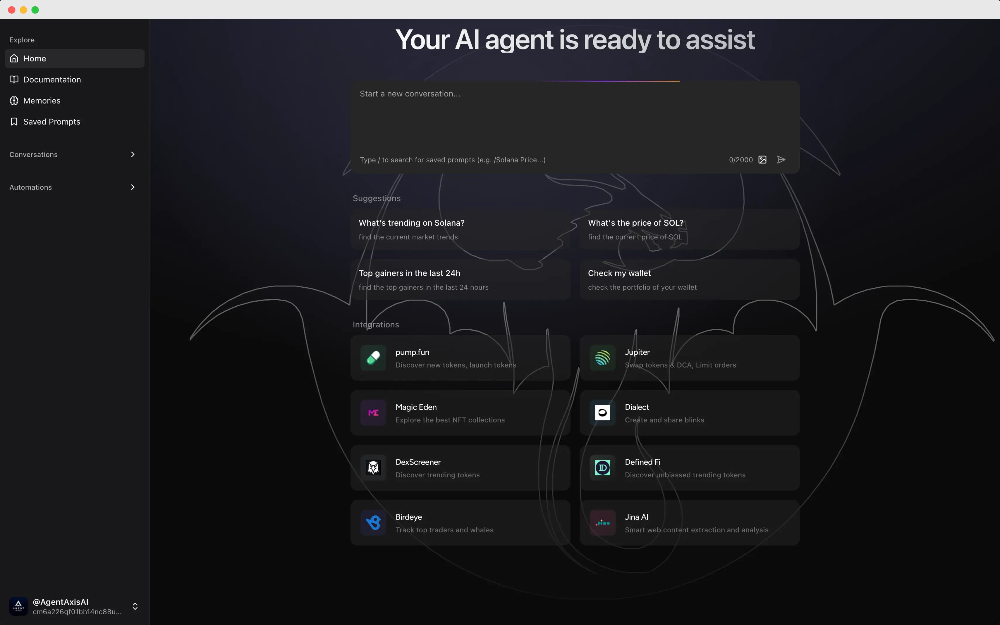 Agent Axis AI Interface