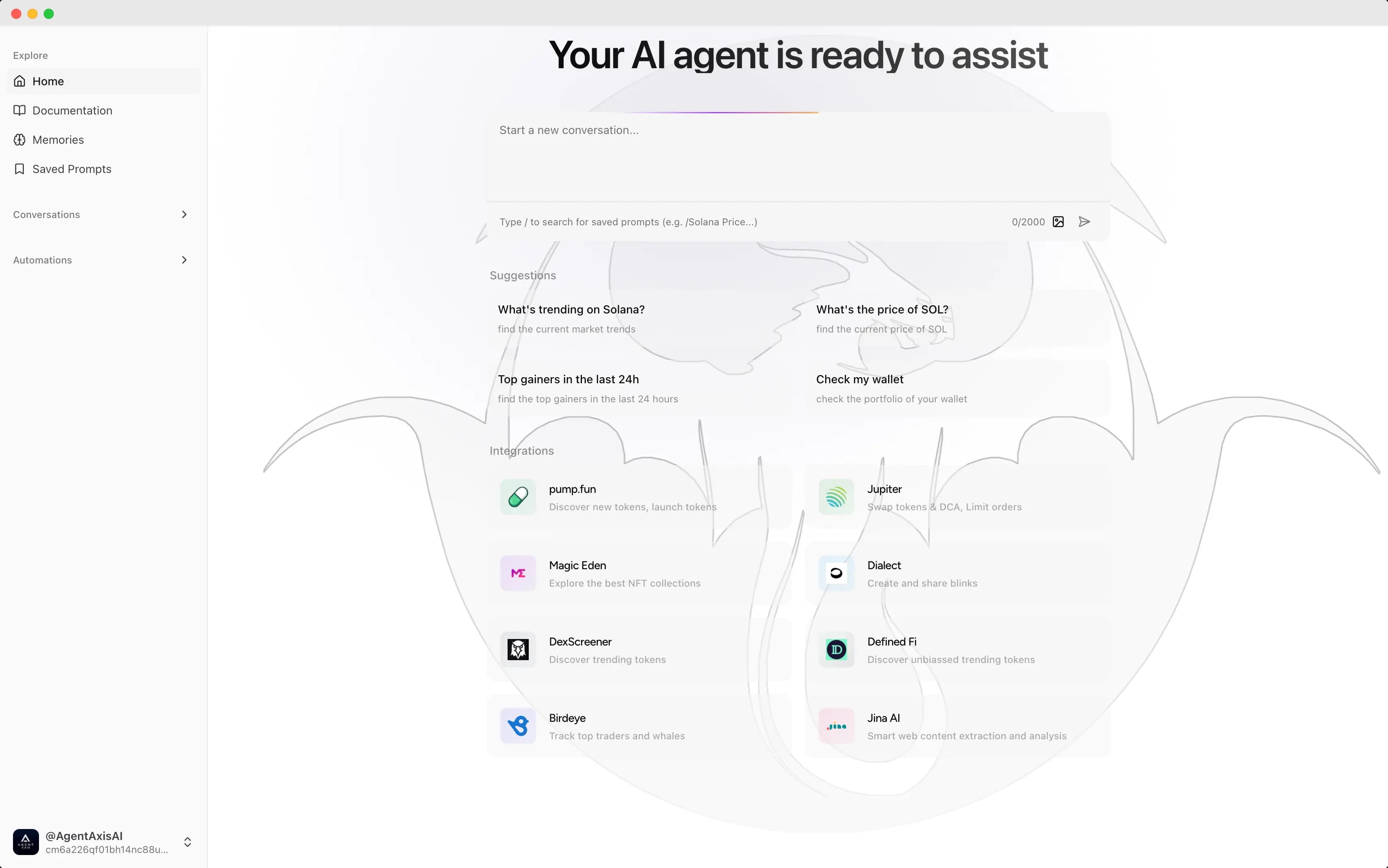 Agent Axis AI Interface